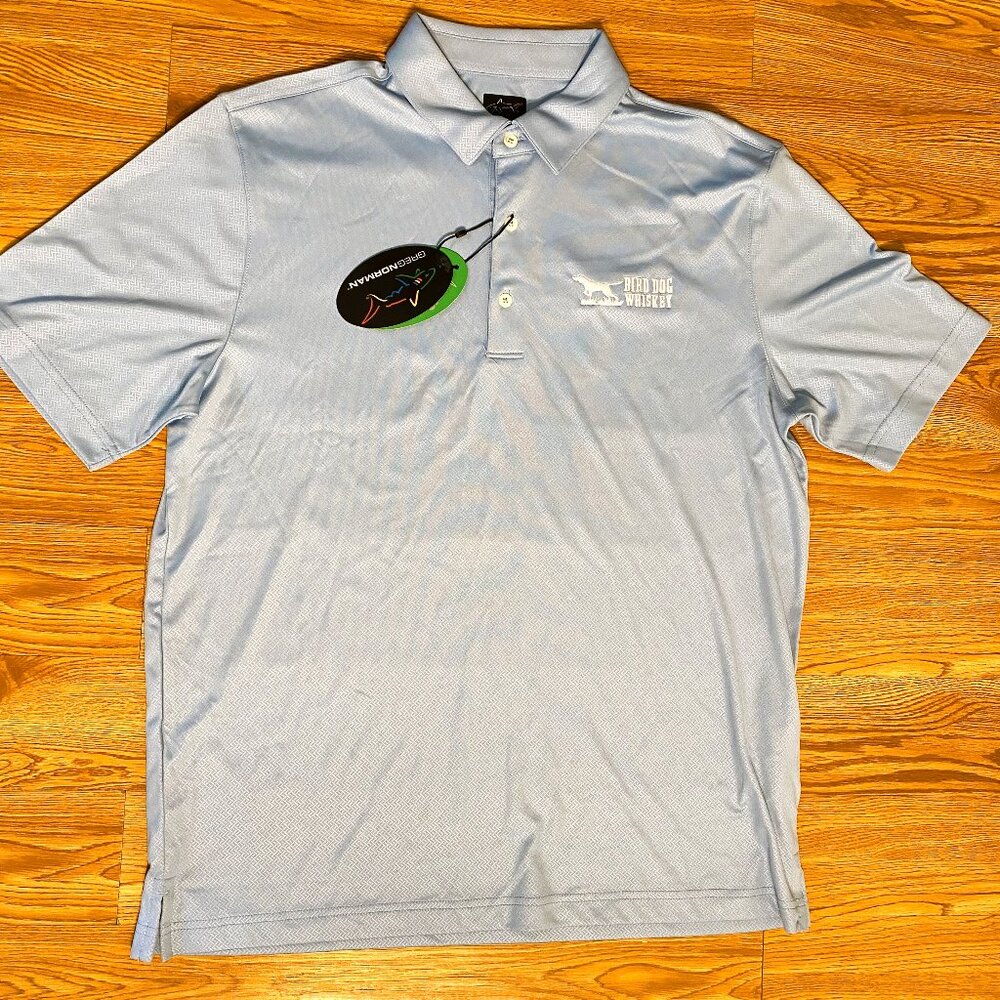 Greg Norman bird dog whiskey polo shirt men's medium new with tags